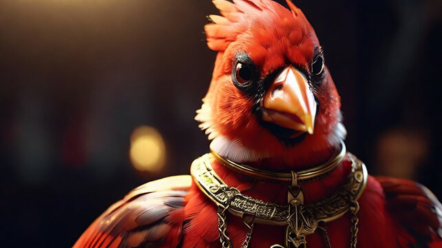 A Cardinal ornate Cleancore Gamercore ai generative photo