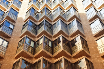 Full frame shot of modern apartment building in Las Palmas de Gran Canaria