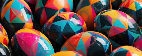 Colorful Easter eggs background 