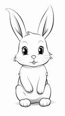 Fototapeta premium Illustration of a rabbit drawn AI Generated pictures