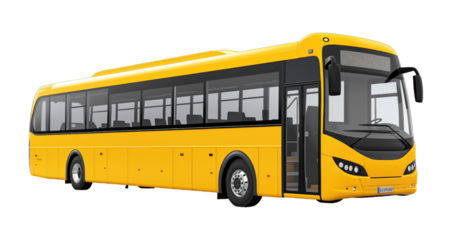 Travel Passenger bus isolated on transparent background. PNG file, cut out