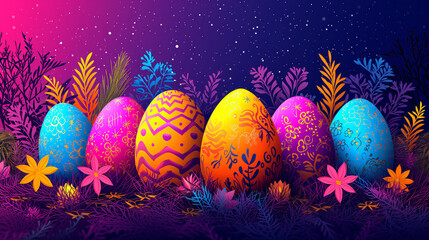 Easter's charm  a serene sunrise, playful bunny, or intricate still life. Adorned with pastels, blossoms, and eggs, it captures the essence of family, tradition, and spring's beauty,  generative AI