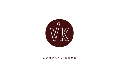 VK, KV, V, K Abstract Letters Logo Monogram
