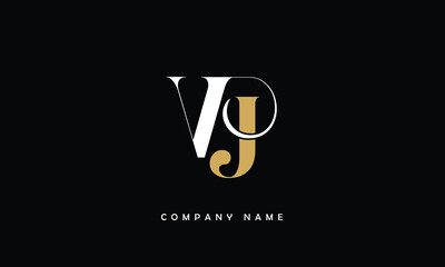 VJ, JV, V, J Abstract Letters, Logo Monogram