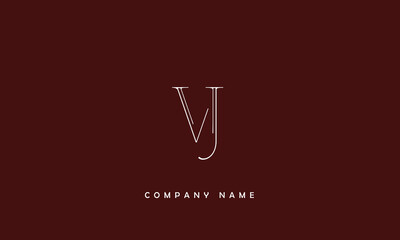 VJ, JV, V, J Abstract Letters, Logo Monogram