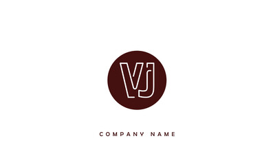 VJ, JV, V, J Abstract Letters, Logo Monogram