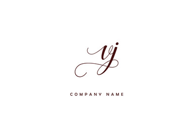 VJ, JV, V, J Abstract Letters, Logo Monogram