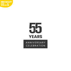 Creative 55 Year Anniversary Celebration Logo Design