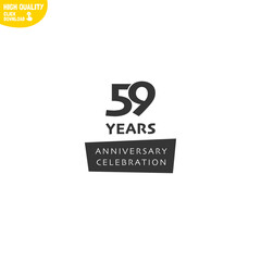 Creative 59 Year Anniversary Celebration Logo Design