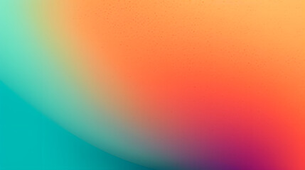 Orange teal green pink abstract grainy gradient background noise texture effect summer poster design