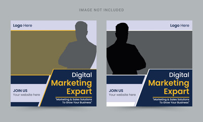 Digital marketing corporate social media and Instagram post template