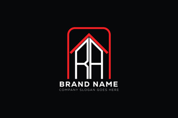 RA letter creative real estate vector logo design . RA creative initials letter logo concept. RA house sheap logo	