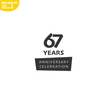 Creative 67 Year Anniversary Celebration Logo Design