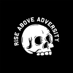 skull and bones graphic tee design