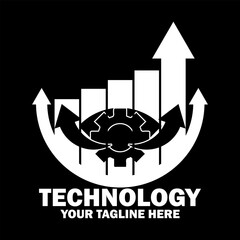 Abstract Initial Logo. White color isolated on Black  Background. Technology  Branding Logos. Flat Vector Logo Design Template Element icon.