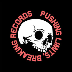 streetwear skull graphic tee vector design