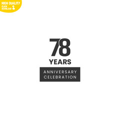 Creative 78 Year Anniversary Celebration Logo Design