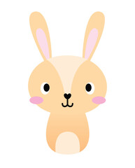 Adorable full editable illustration of baby bunny..