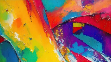 abstract rough multicolored oil brushstroke painting texture background