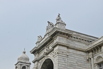 Fototapeta na wymiar Exterior Part of Victoria memorial ,Indo-Saracenic architecture ,Kolkata India