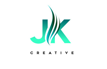 JK jk alphabet letter logo design idea concept for business or personal brand identity icon Vector
