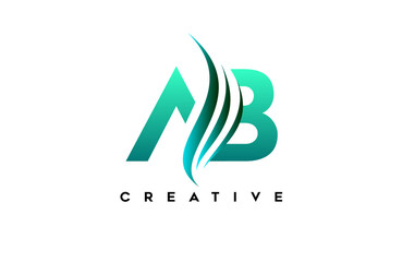 AB ab alphabet letter logo design idea concept for business or personal brand identity icon Vector
