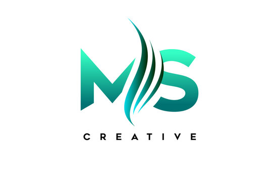 MS ms alphabet letter logo design idea concept for business or personal brand identity icon Vector
