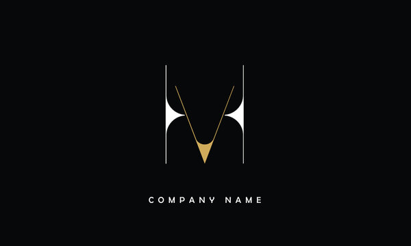 VH, HV, V, H Abstract Letters Logo Monogram