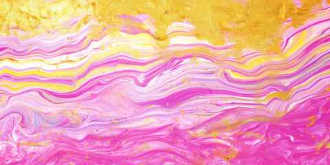 Pink and gold marble texture background.