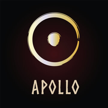 Full editable symbol of greek god called Apollo.