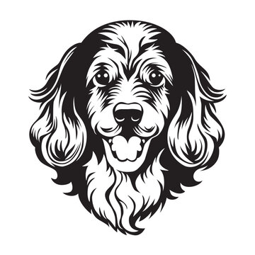 Poodle, Poodle Face, Poodle Smile, Poodle vector, Poodle illustration, Poodle black and white, Cute Poodle, Funny Poodle, Pet, Animal