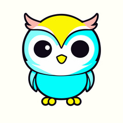 owl on white background