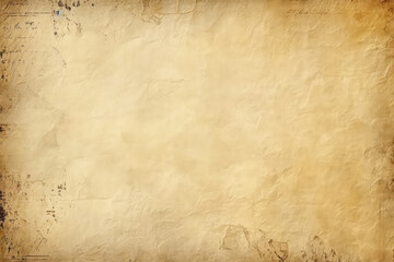 Old vintage paper with a glowing center and grunge vignette. Cream Old Backdrop Background.