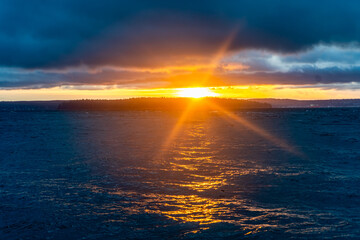 Bright Puget Sound Sunset