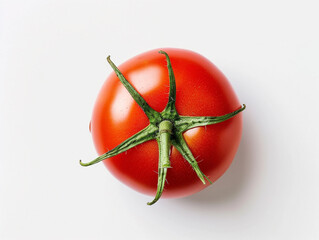 Tomato isolated on white background, minimalist style. 