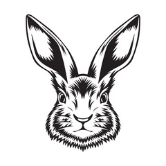 Rabbit, Rabbit Vector, Rabbit illustration, Rabbit Face, Rabbit Black and white, Cute Rabbit, Rabbit Jump, Funny Rabbit, Bunny, Animal, Cute