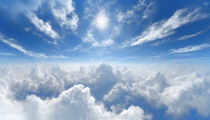 Obraz premium 雲の上に広がる青空_01