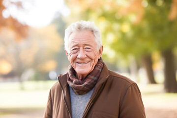 senior man smiling outdoor