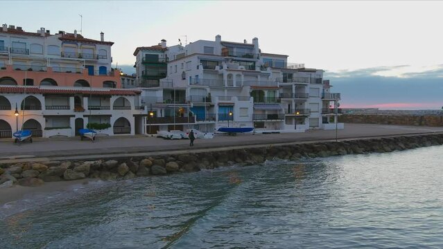 Tourist walks at Roc de Sant Gaieta village, Roda de Bara, Tarragona