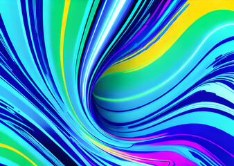 Rainbow wave multicolored,wallpaper background,blue waves artistic canvas pants pink streams silk.Art texture for cards poster design template,Generative AI