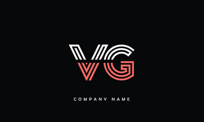 Fototapeta na wymiar VG, GV, V, G Abstract Letters Logo Monogram