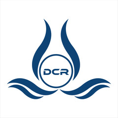 DCR letter water drop icon design with white background in illustrator, DCR Monogram logo design for entrepreneur and business.
