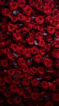 Many small roses photo backdrop wedding AI Generated pictures