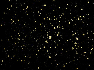 Ink golden blots Grunge urban background. Texture Vector. Dust overlay distress grain. Gold paint splatter , dirty,poster for your design.