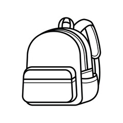 Cute line art outline cartoon school stationery and supplies vector design art for students and education
