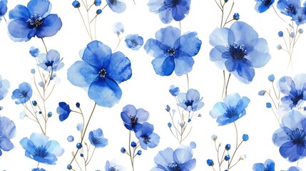  a close up of a blue flower on a white background with blue flowers on the bottom of the image and the top of the flowers on the bottom of the bottom of the image.