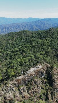 Drone View of La Bufa Lookout, San Sebastian del Oeste, Jalisco. Mexico. Vertical Video