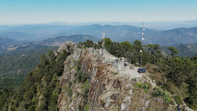 Aerial View of La Bufa Lookout in Mexico. San Sebastian del Oeste, Jalisco