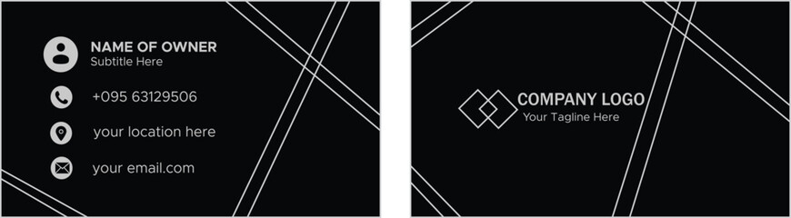 black and grey business card 