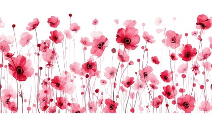  a bunch of red flowers that are on a white background with a white background that has red flowers on it and a white background that has red flowers on it.